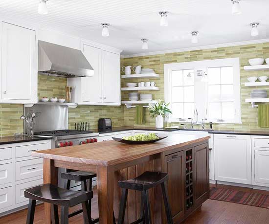 žalios spalvos atspalviai virtuvės interjero dizainui14
