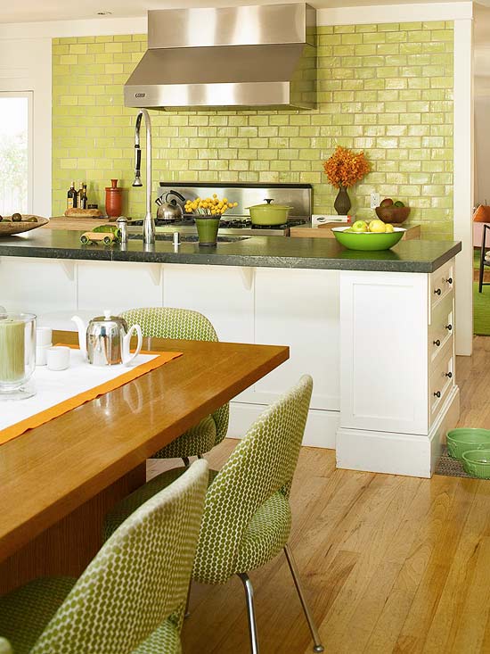 žalios spalvos atspalviai virtuvės interjero dizainui3