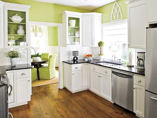 žalios spalvos atspalviai virtuvės interjero dizainui5
