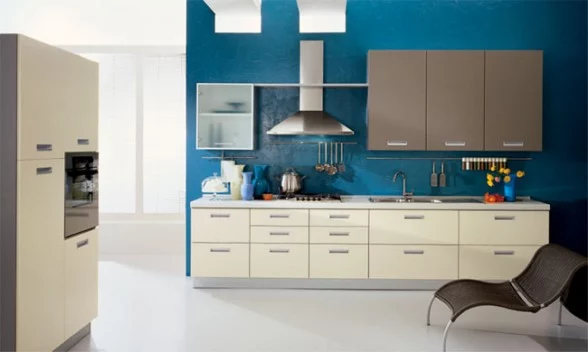mėlyna spalva virtuvės interjere 6